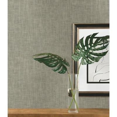 Reed Basket Striped Peel & Stick Matte Wallpaper Roll — Blue