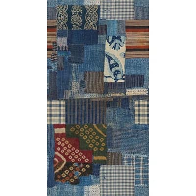Woodstock Non-Pasted Satin and Matte Wallpaper Roll — Blue,Green,Red