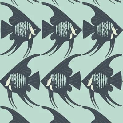 Angel Fish - Wallpaper — Blue