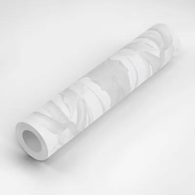 Bull Smoke 10' L x 24" W Wallpaper Roll — Gray,White