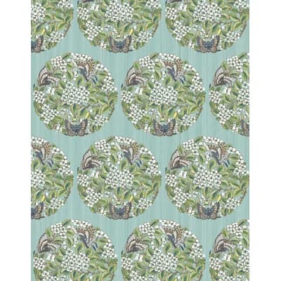 90' L x 26.8" W Wallpaper Roll — Green,Blue