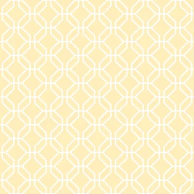 Secret Garden Octogonal Trellis Design 33' L x 21" W Wallpaper Roll — Yellow,White