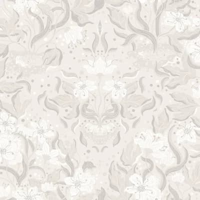 Damask Wallpaper Roll — Neutral