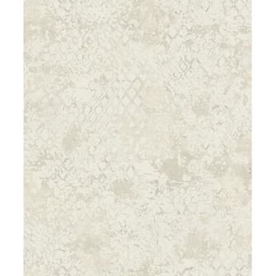 Zilarra Abstract Non-Pasted Metallic Wallpaper Roll — Pearl