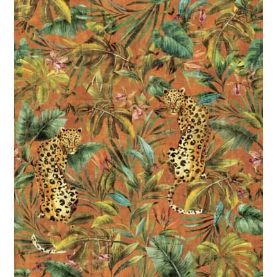 Ariss Floral Non-Pasted Matte Wall Mural — Burnt Orange