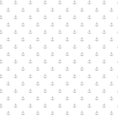 Deauville 2 Anchor Motif 33' L x 21" W Wallpaper Roll — Blue,Gray
