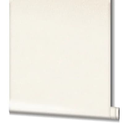 Earth Collection Textured Fibre Effect Wallpaper Roll — Cream