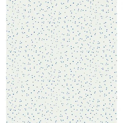 Albert Hadley Polka Dot Non-Pasted Matte Wallpaper Roll by Albert Hadley Harry Hinson — Blue on White