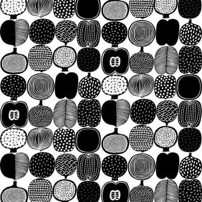 Kompotti 18' L x 20.8" W Peel and Stick Wallpaper Roll — Black,White