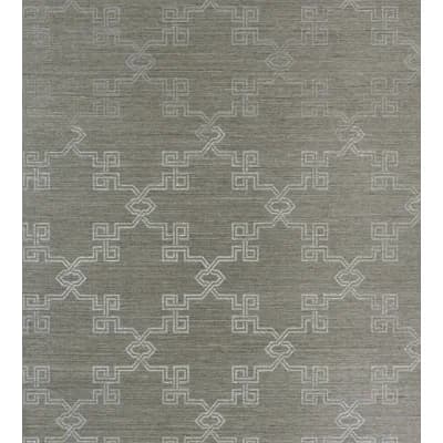 Kingsley Grass Cloth Non-Pasted Wallpaper Roll — Silver on Pewter