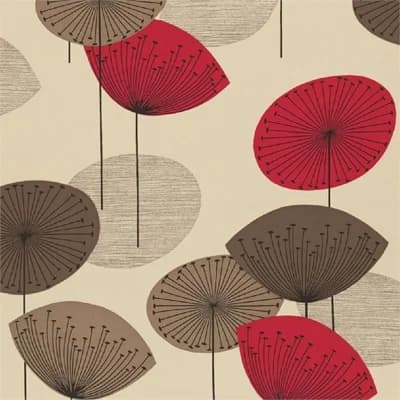 Dandelion Clocks Wallpaper — Red