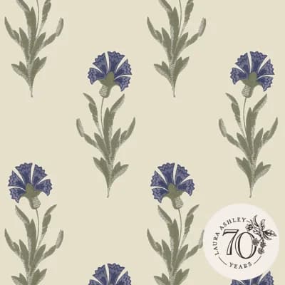 Laura Ashley Dandelion Dusky Seaspray Blue Removable Wallpaper — Dusky Seaspray Blue