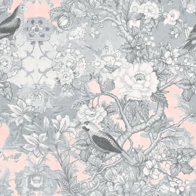 Yuki Osada Non-Pasted Satin Wallpaper Double Roll by Soicher Marin Studio — Gray,Pink