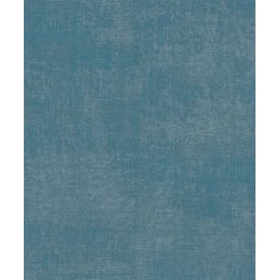 Atmosphere Metallic Linen Effect 33' L x 21" W Wallpaper Roll — Turquoise