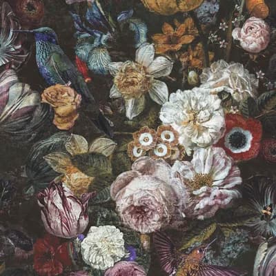 Allure Floral Non-Pasted Matte Wallpaper Double Roll — Gray