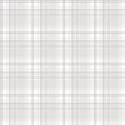 Nordic Elements Plaid Flat 32.81' L x 20.87" W Wallpaper Roll — Cream,White,Purple