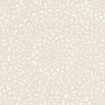Damask Non-Pasted Matte Wallpaper Roll — Pearl,Parchment