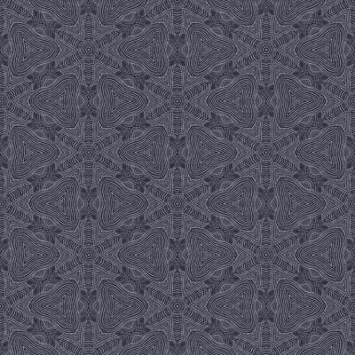 Abra Arbor Star Small 10' L x 24" W Wallpaper Roll — Navy