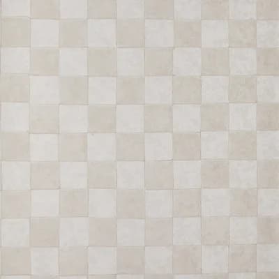 Classic Check Textured Peel and Stick Wallpaper by Jeremiah Brent — Beige,Cream
