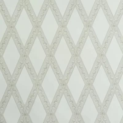 Schumacher x Jill Lasersohn Les Losanges Toile Wallpaper — Stone