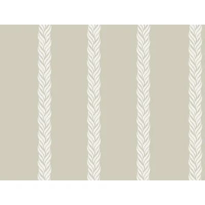 Braided Stripe Striped Non-Pasted Matte Wallpaper Double Roll by Ronald Redding — Beige