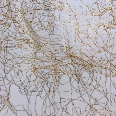 Lexi Abstract Non-Pasted Metallic Wallpaper Roll — White,Gold
