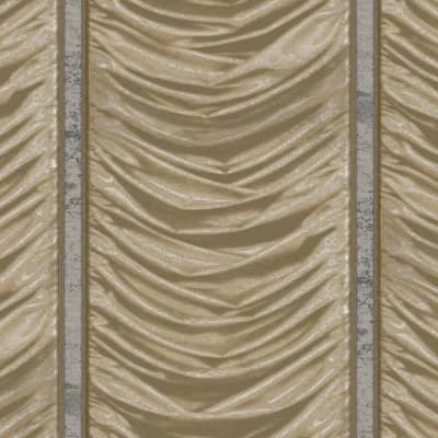 Opulence Luxury Italian Drape Glitter/Shimmer Double Width 33' L x 42" W Wallpaper Roll — Gold,Gray