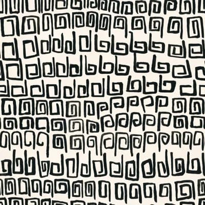 Library 33' L x 20.5" W Wallpaper Roll — Cream,Black