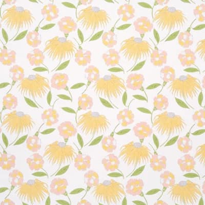 Bouquet Toss Wallpaper — Brown;Green;Pink