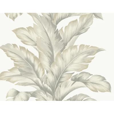 Floral Vinyl Non-Pasted Matte Wallpaper Roll — Warm Ivory