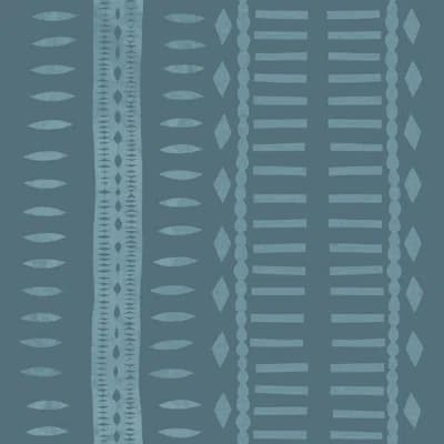 Paule Marrot Non-Pasted Satin Wallpaper Double Roll — Stone Blue